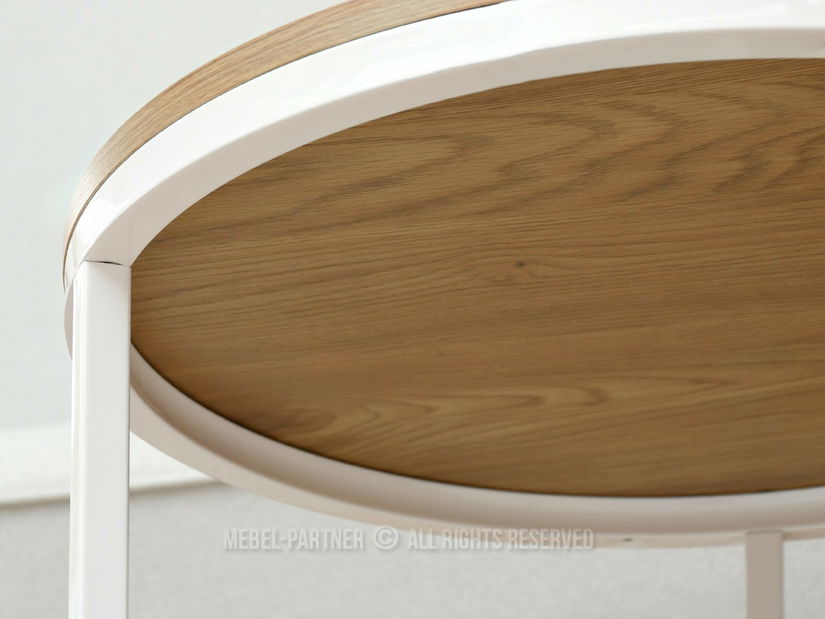 Konferenční stolek Klara (dub + bílá)