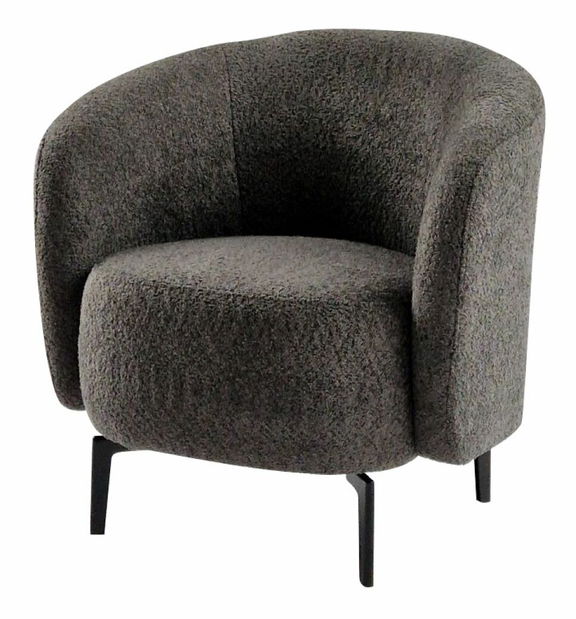 Relaxační křeslo PRESS (šedohnědá + černá)