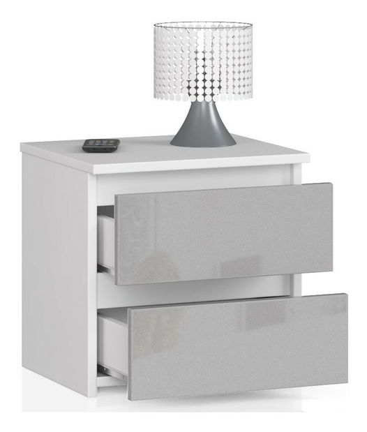 Noční stolek Cleania CL2 (metalický lesk)