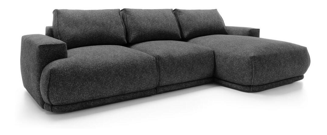 Rohová sedací souprava Dita (P) (grafit + černá)