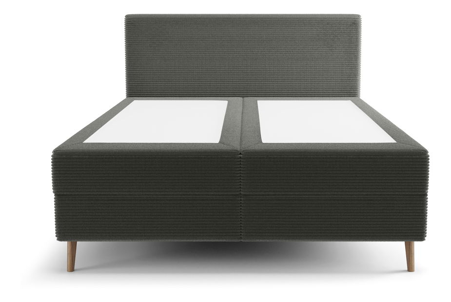 Manželská postel 200 cm Napoli Bonell (tmavě zelená) (s roštem, s úl. prostorem)