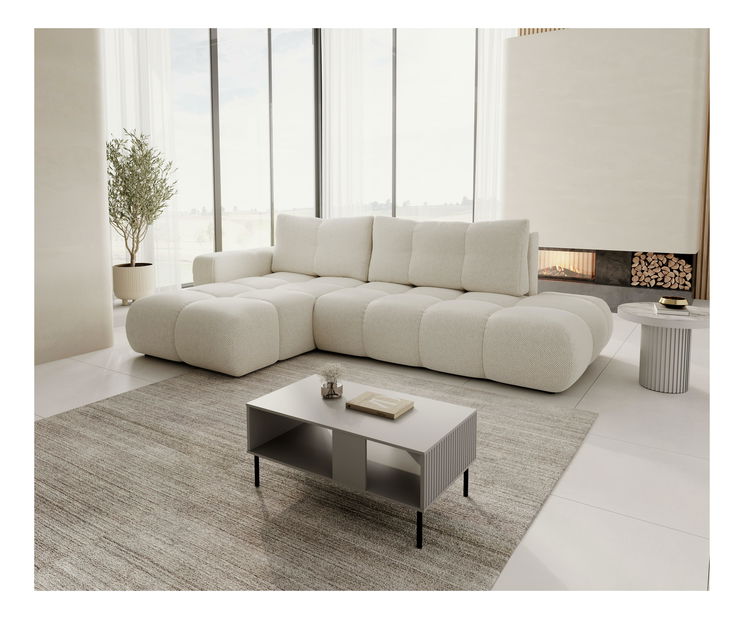 Rohová sedací souprava Sopran (světlobéžová) (L)