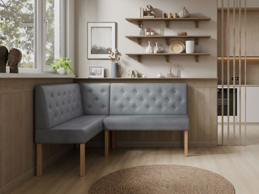 Rohová lavice Portofino 140x200 (šedá) (L)