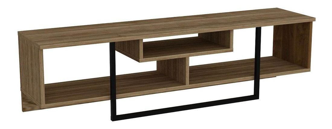 TV stolek/skříňka Aslana 150 (ořech + černá)