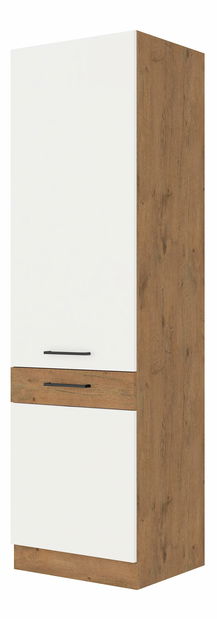 Potravinová kuchyňská skříňka pre chladničku Virion 60 LO 210 2F (dub lancelot + lesk bílý)