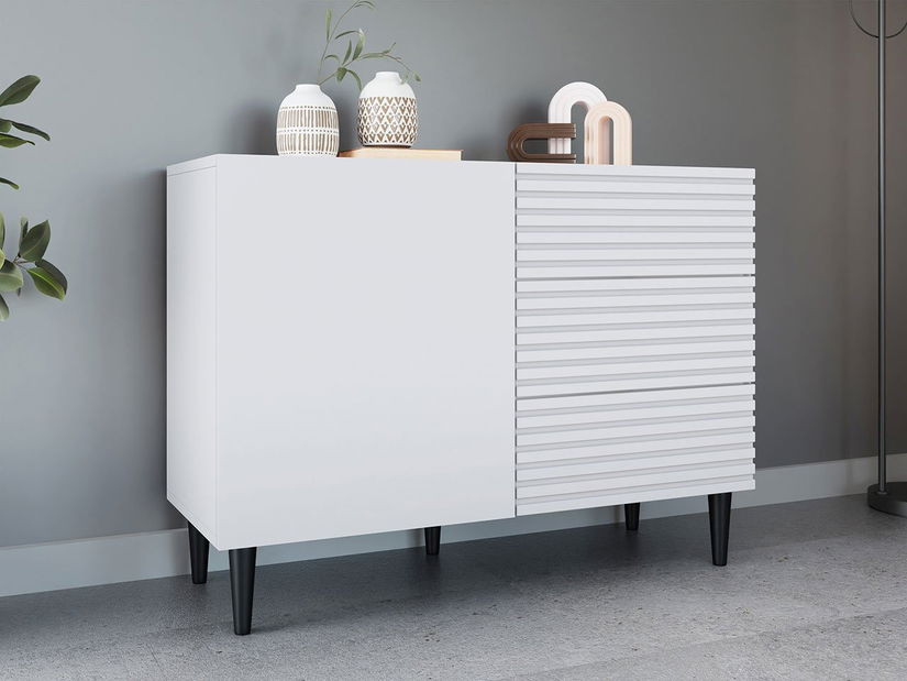 Komoda Sarlana 1D3SZ (bílá + černá)