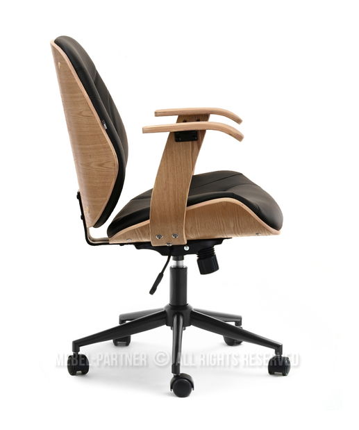 Křeslo Raynold (dub černý + černá)