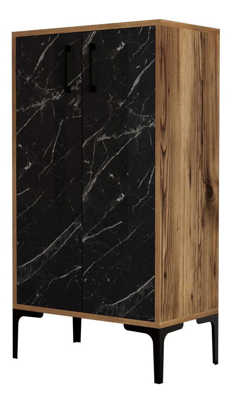 Skříňka na boty Praga 1 (ořech + černá)