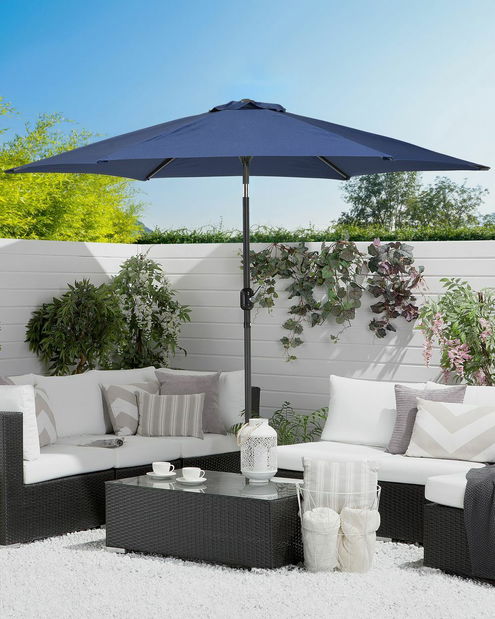 Zahradní slunečník 270 cm VARENA (hliník) (námořnická modrá)