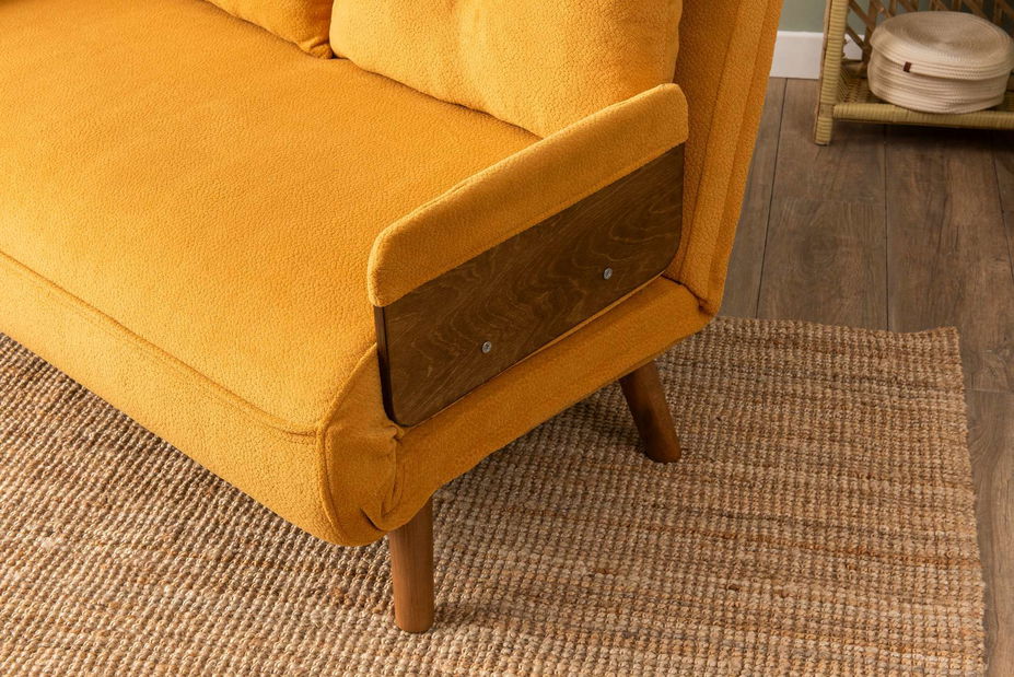 Pohovka dvousedačka Como (hořčičná)