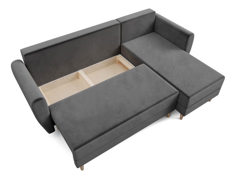 Rohová sedací souprava Palermo (tmavošedá) (P)
