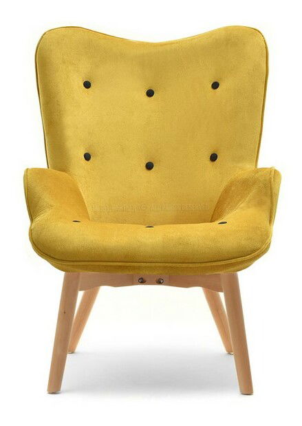 Křeslo Nutri (žlutá + buk)