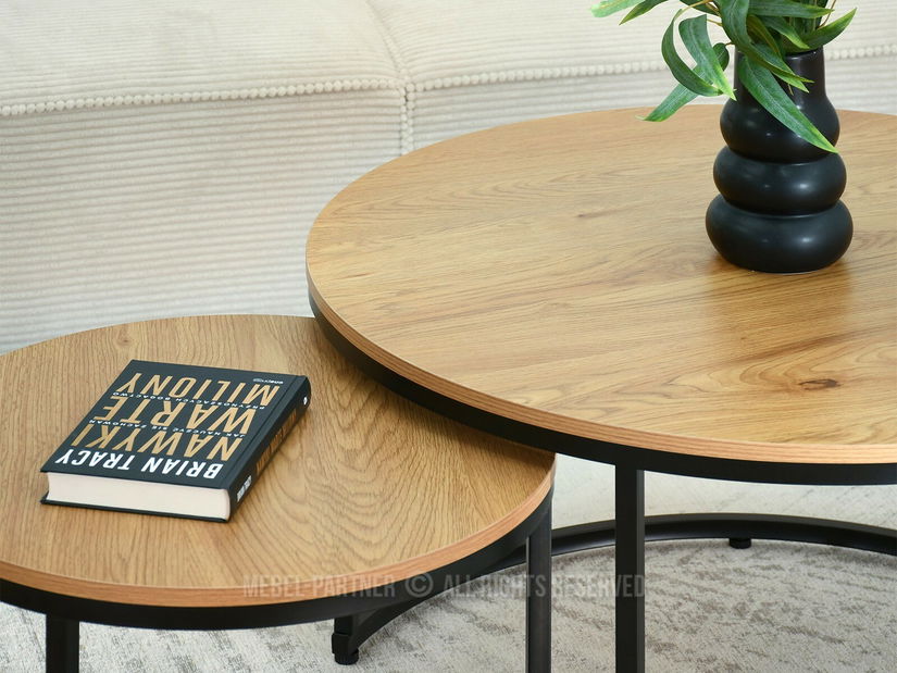 Konferenční stolek Klara (dub + černá)