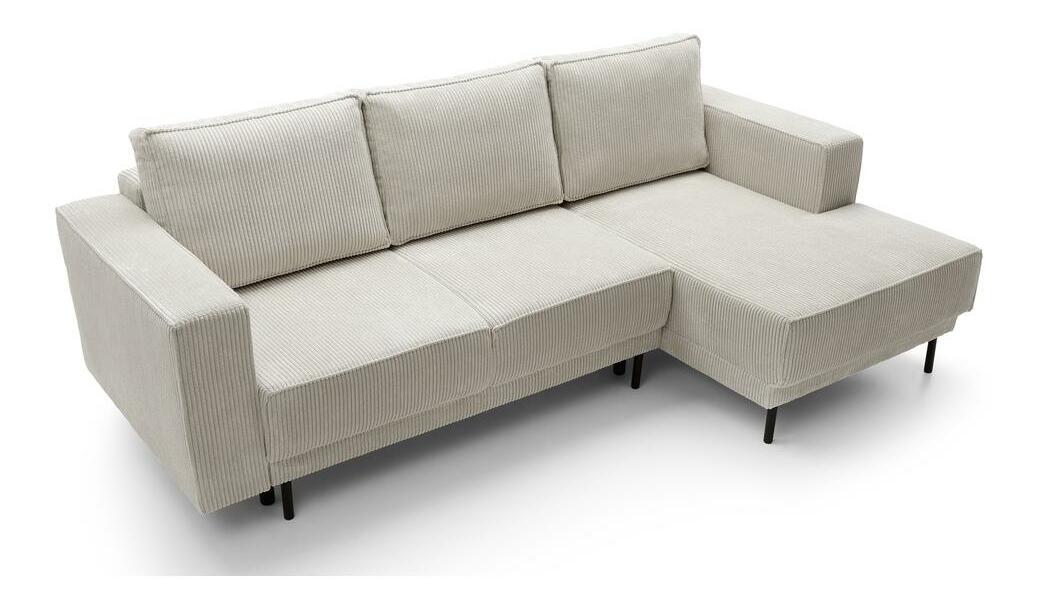 Rohová sedací souprava Rodriguez mini (P) (béžovošedá + černá)