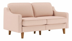 Pohovka dvousedačka Dělají 2 (lososová + ořech)