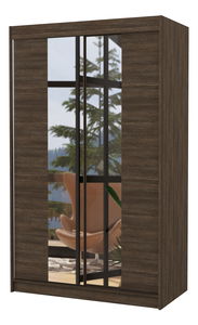 Šatní skříň Madio (choco) (se zrcadlem)