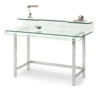 PC stolek Lazuli (sklo + chrom)