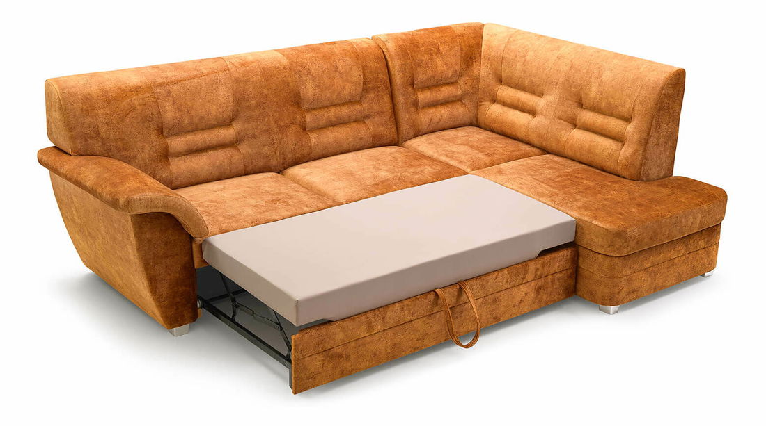 Rohová sedací souprava Janeen (světle hnědá) (L)