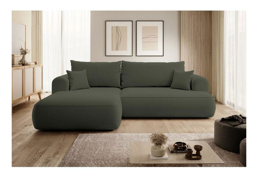 Rohová sedací souprava Olivo I (L) (zelená + černá)