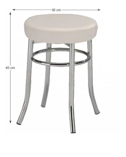 Taburet Irena bílá