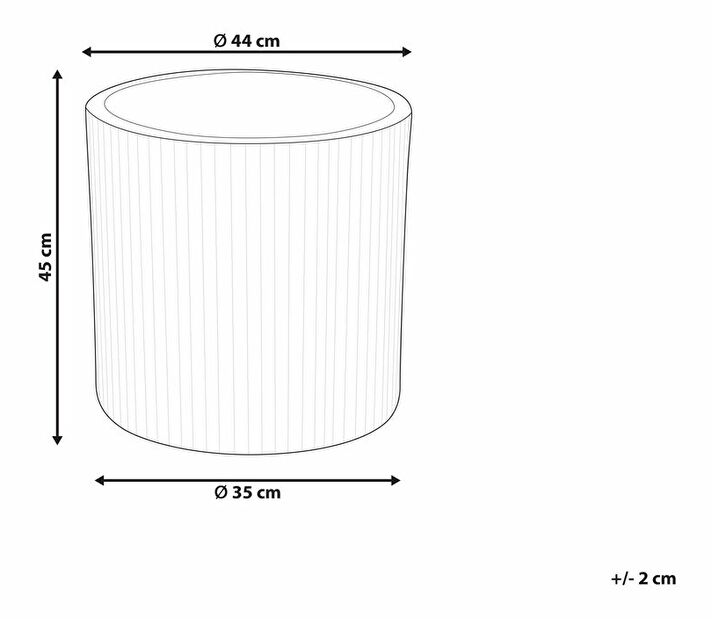 Květináč ⌀ 45 cm Oreo (šedá)