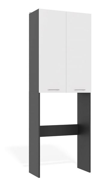 Skříňka nad pračku Perdieron 2 (antracit + bílá)