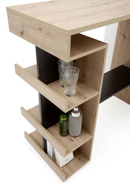 Barový stolek Strega (dub artisan + černá)