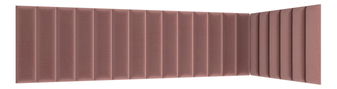 Set 20 čalouněných panelů Quadra 210x90x60 cm (růžová)