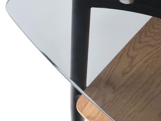 Konferenční stolek Anitra (dub zlatý + černá)