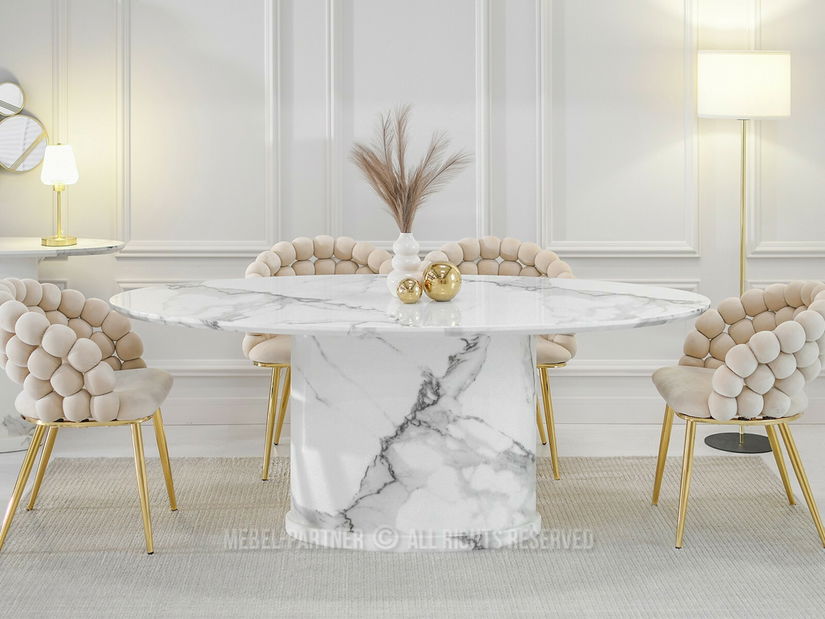 Jídelní stůl Belka Stol (bílý mramor)