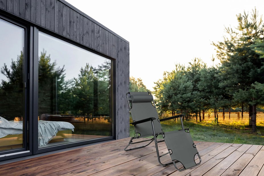 Zahradní lehátko Combei (šedá)