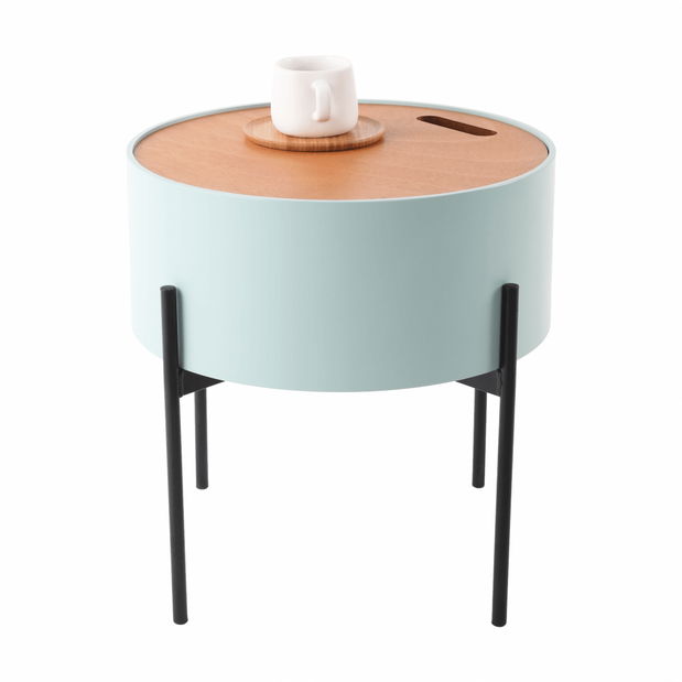 Příruční stolek Moris (mentolová + černá)