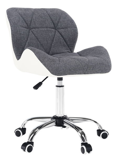 Set 2 ks. kancelářských křesel Badda (šedá + bílá) *výprodej