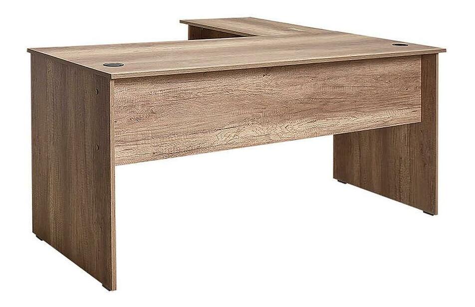 Rohový PC stolek Raven (ořech světlý)