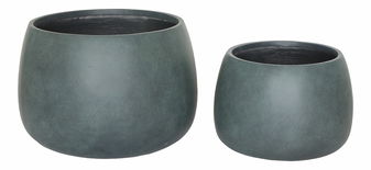 Set 2 ks květináčů Sneteria (černá)