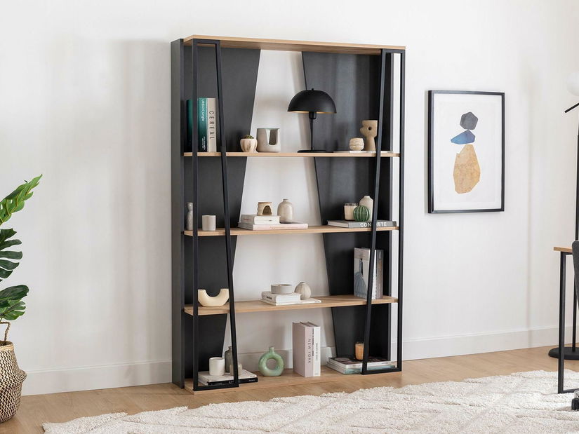 Regál Nidupe 1 (dub safírový + antracit + černá)