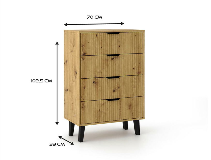 Komoda Sacar 3 (dub artisan)