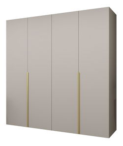 Šatní skříň 200 cm Alice 1 (kašmír + zlatá)