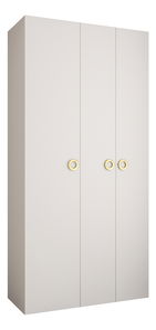 Šatní skříň 130 cm Carmela 50-1 (bílá + zlatá)