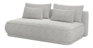 Pohovka třísedačka Lesanna (světle šedá + černá)