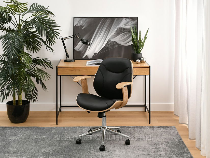 Křeslo Raynold (dub černý + chromová)