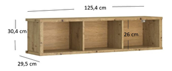 Regál Andra 125 (dub artisan)