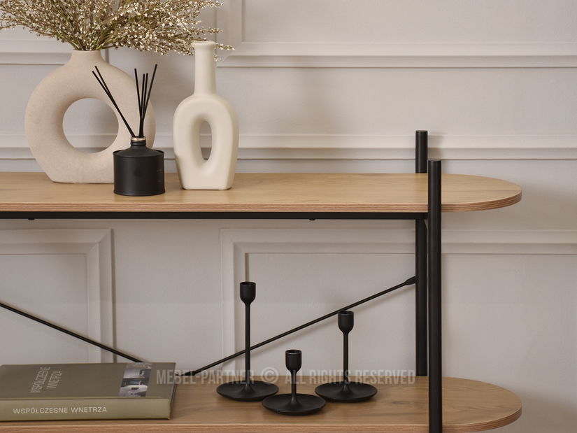 Konzolový stolek Inge (dub + černá)