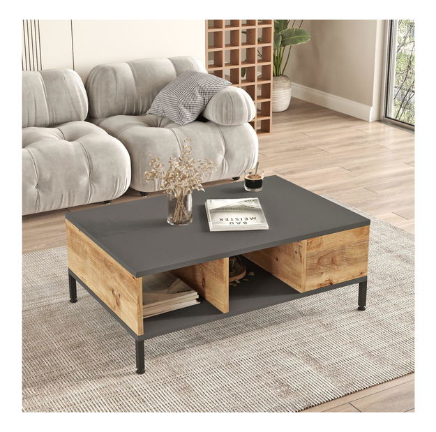 Sestava nábytku do obývacího pokoje Ria 1 (borovice atlantická + antracit)