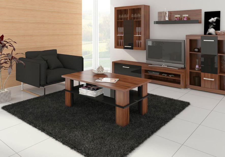 Konferenční stolek Fernhill 2 (švestka + lesk černý)