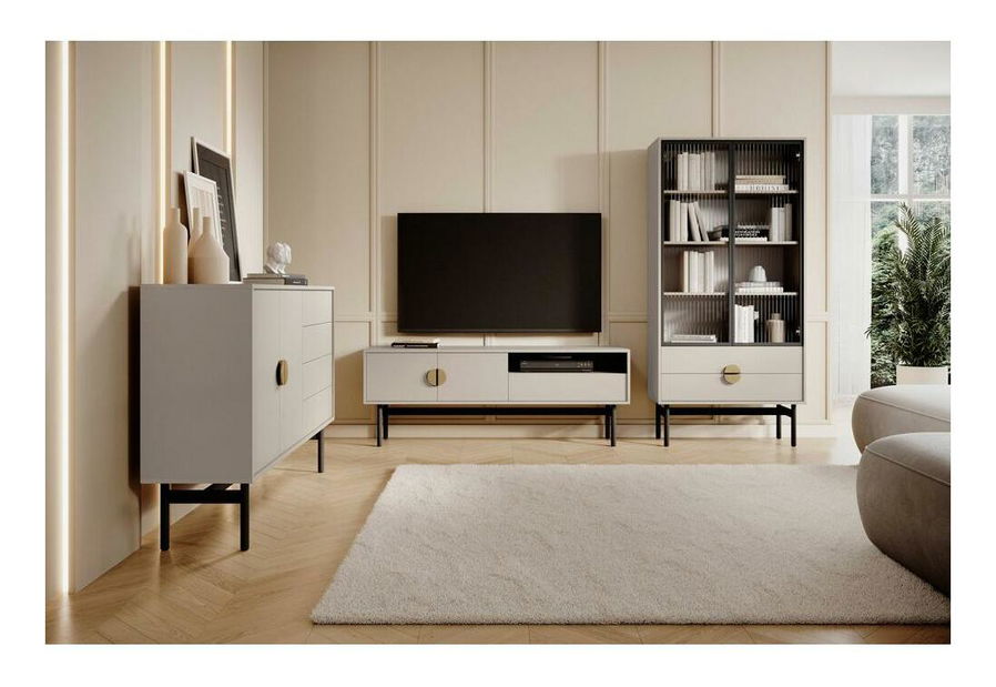 Vitrína Stellia S7 (sivobéžová)