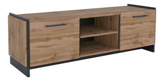 TV skříňka Actualmente (dub wotan + černá)