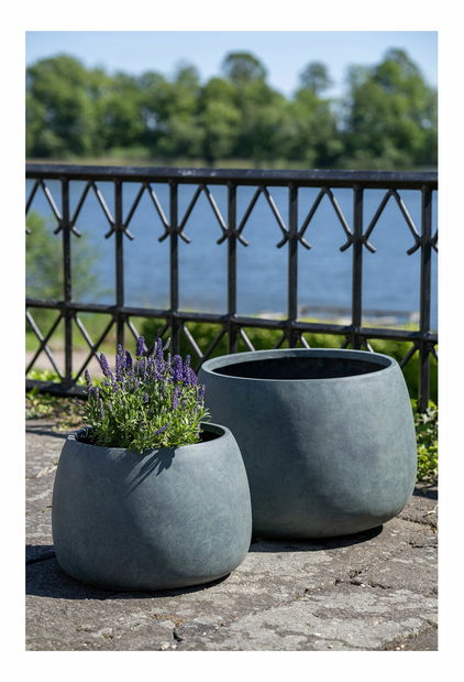 Set 2 ks květináčů Sneteria (černá)