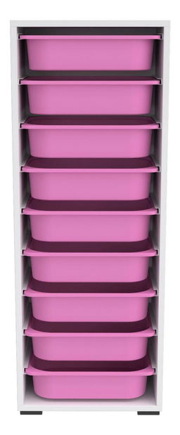 Organizér na hračky Dremonka 11 (růžová + bílá)