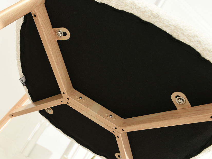 Jídelní židle Iraquies (krémová + dub)